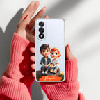 Cute Love Couple Customize Anti Yellow Case For OnePlus Nord 5 5G