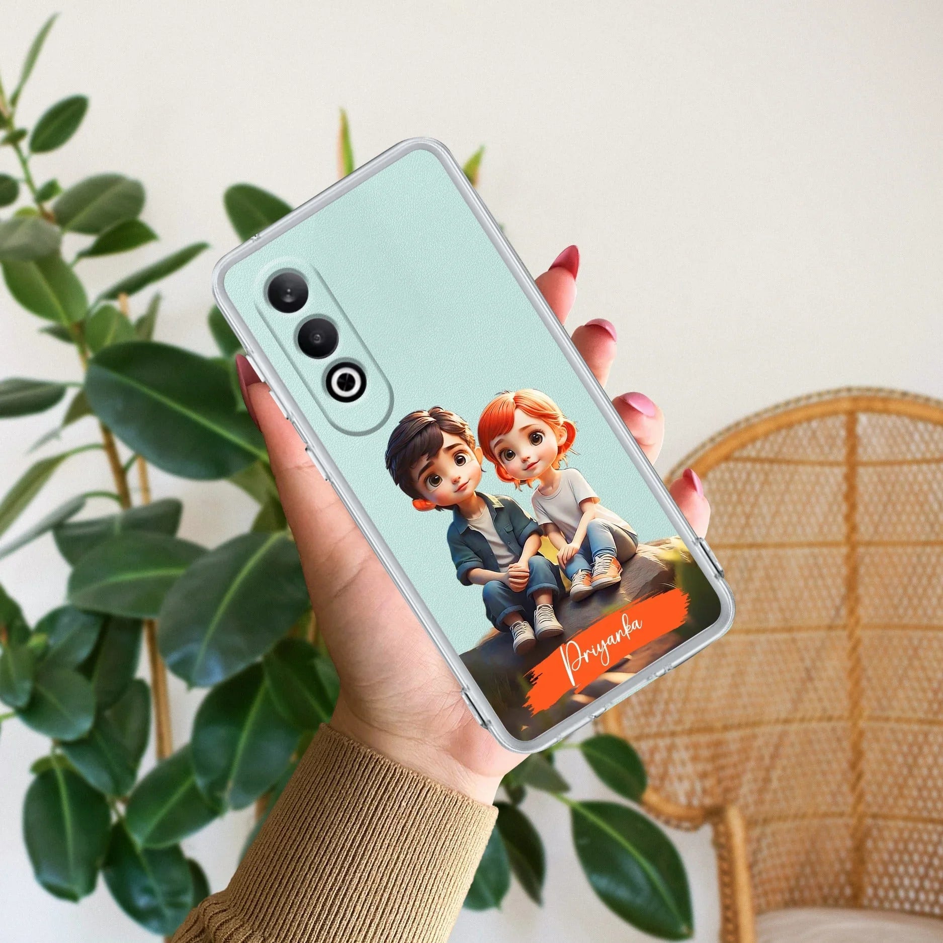 Cute Love Couple Customize Transparent Silicon Case For OnePlus - ShopOnCliQ