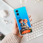 Cute Love Couple Customize Transparent Silicon Case For OnePlus