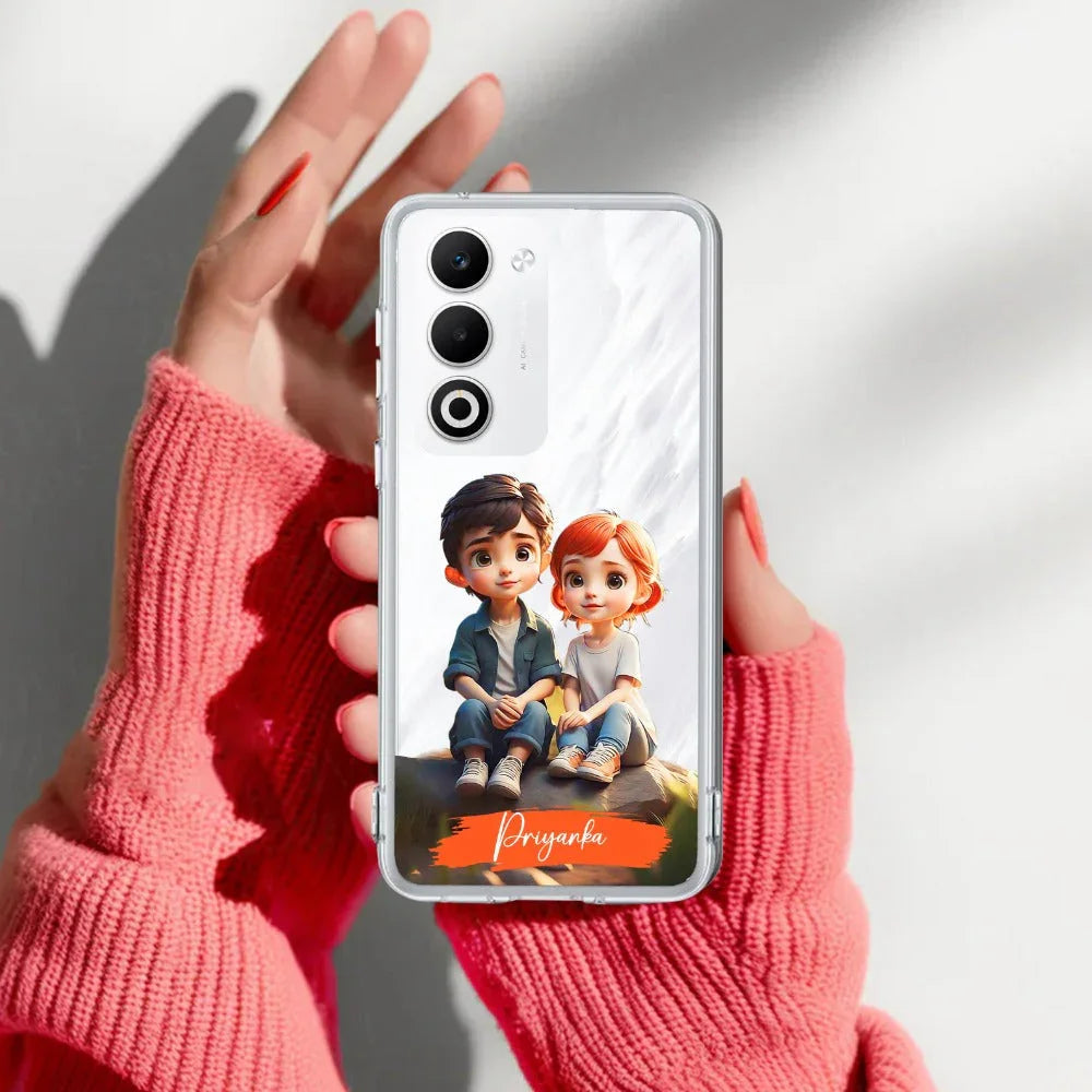 Cute Love Couple Customize Transparent Silicon Case For Oppo - ShopOnCliQ