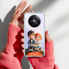 Cute Love Couple Customize Transparent Silicon Case For Realme C65 5G