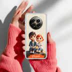 Cute Love Couple Customize Transparent Silicon Case For Realme P1 Pro 5G