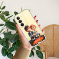 Cute Love Couple Customize Transparent Silicon Case For Realme 14x 5G