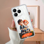 Cute Love Couple Customize Anti Yellow Case For Realme 15T 5G