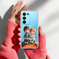Cute Love Couple Customize Anti Yelllow Case For Realme 15X 5G
