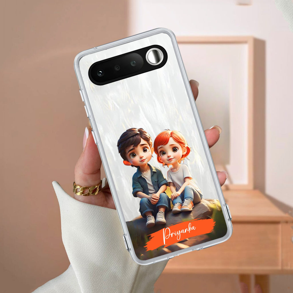 Cute Love Couple Customize Anti Yellow Case For Realme 16 5G