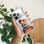 Cute Love Couple Customize Transparent Silicon Case For Realme 12 Pro 5G