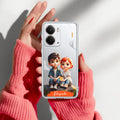 Cute Love Couple Customize Transparent Silicon Case For Realme P3 5G