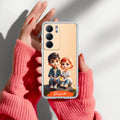 Cute Love Couple Customize Transparent Silicon Case For Realme Narzo 80 Lite 5G