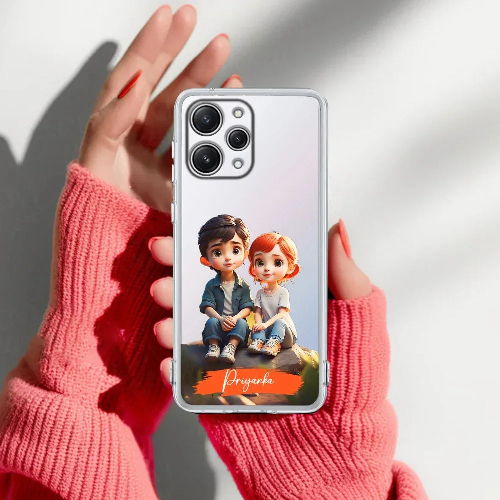 Cute Love Couple Customize Transparent Silicon Case For Redmi/Xiaomi - ShopOnCliQ