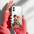 Cute Love Couple Customize Anti Yellow Case For Samsung Galaxy S25 Edge 5G