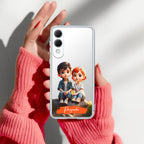 Cute Love Couple Customize Anti Yellow Case For Samsung Galaxy S25 Edge 5G