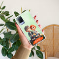 Cute Love Couple Customize Anti Yellow Case For Vivo V21 5G
