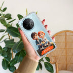 Cute Love Couple Customize Transparent Silicon Case For Vivo Y39 5G