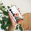 Cute Love Couple Customize Transparent Silicon Case For Vivo Y400 5G