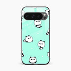 Cute Panda Blue Glass Case Cover For Google Pixel 10 Pro