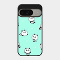 Cute Panda Blue Glass Case Cover For Google Pixel 9 5G