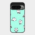 Cute Panda Blue Glass Case Cover For Google Pixel 9 Pro 5G