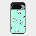 Cute Panda Blue Glass Case Cover For Google Pixel 9 Pro Xl