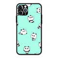 Cute Panda Blue Glass Case Cover For iPhone 11 Pro