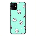 Cute Panda Blue Glass Case Cover For iPhone 12 mini