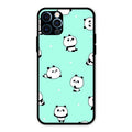 Cute Panda Blue Glass Case Cover For iPhone 12 Pro Max