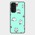 Cute Panda Blue Glass Case Cover For Iqoo Neo 9 Pro 5G