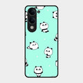 Cute Panda Blue Glass Case Cover For Iqoo Z10 Lite