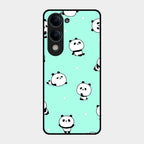 Cute Panda Blue Glass Case Cover For Iqoo Z10 Lite