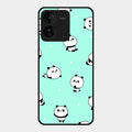 Cute Panda Blue Glass Case Cover For Iqoo Z9 5G