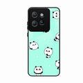 Cute Panda Blue Glass Case Cover For Motorola Edge 50 Neo
