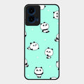 Cute Panda Blue Glass Case Cover For Motorola G45 5G