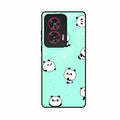 Cute Panda Blue Glass Case Cover For Motorola G96 5G