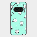 Cute Panda Blue Glass Case Cover For Nothing Phone 3A 5G