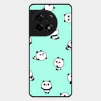 Cute Panda Blue Glass Case Cover For Oneplus 11R 5G