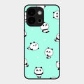 Cute Panda Blue Glass Case Cover For Oneplus 13S 5G