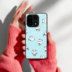 Cute Panda Blue Glass Case Cover For OnePlus 15 5G