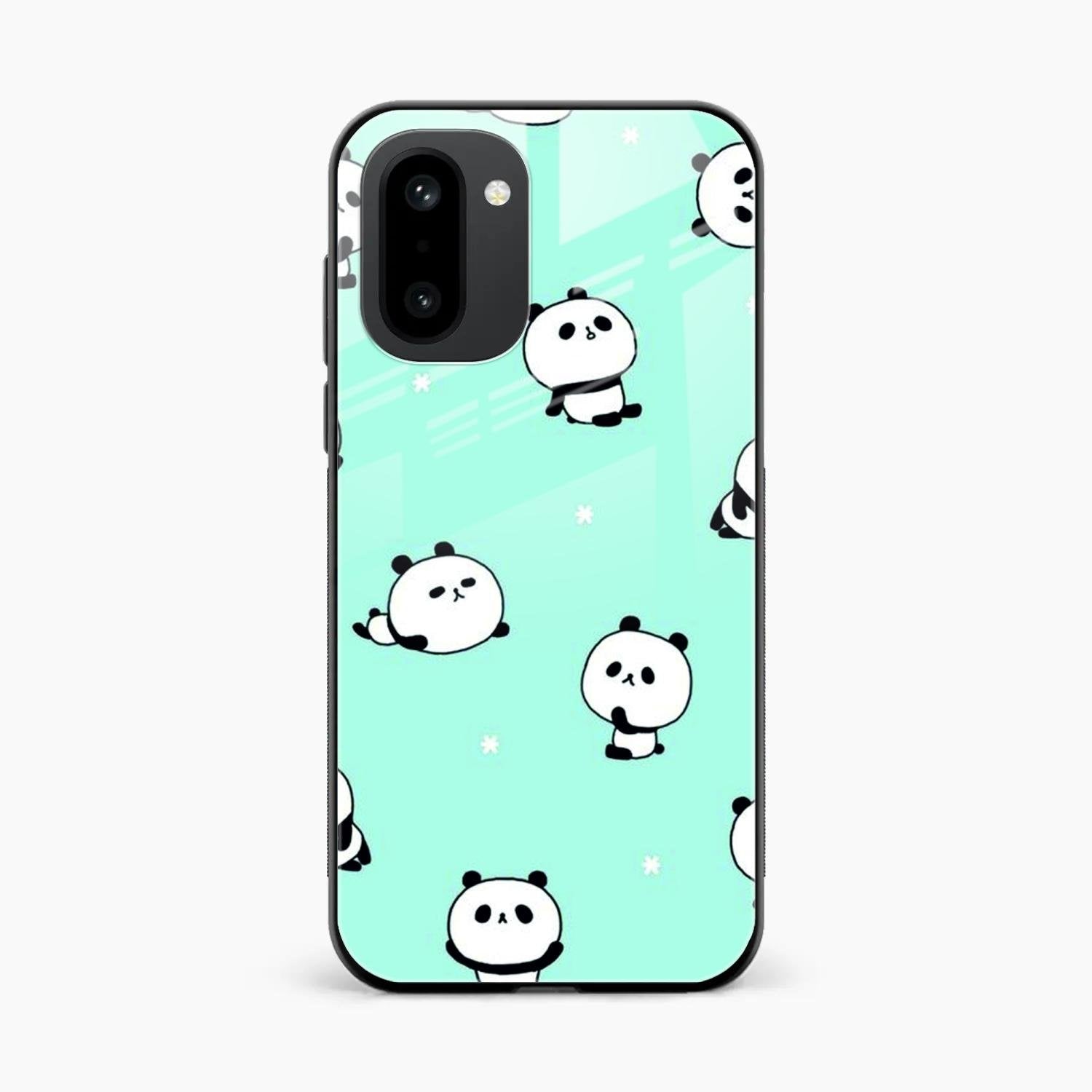 Cute Panda Blue Glass Case Cover For OnePlus 15R 5G