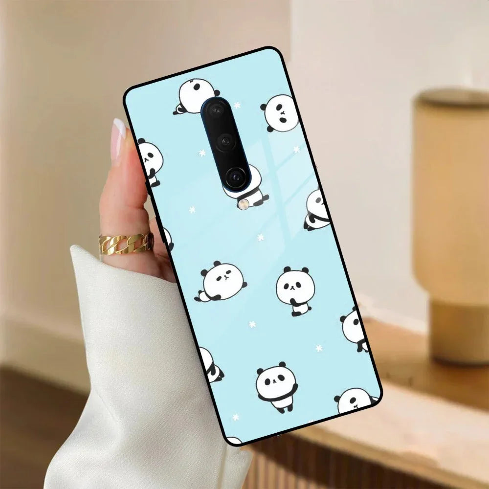 Cute Panda Blue Glass Case Cover For Oneplus - ShopOnCliQ
