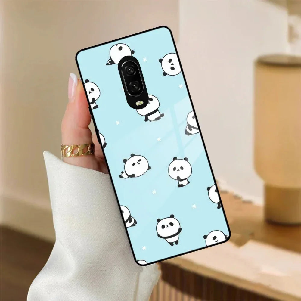 Cute Panda Blue Glass Case Cover For Oneplus - ShopOnCliQ