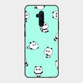 Cute Panda Blue Glass Case Cover For Oneplus 7T Pro