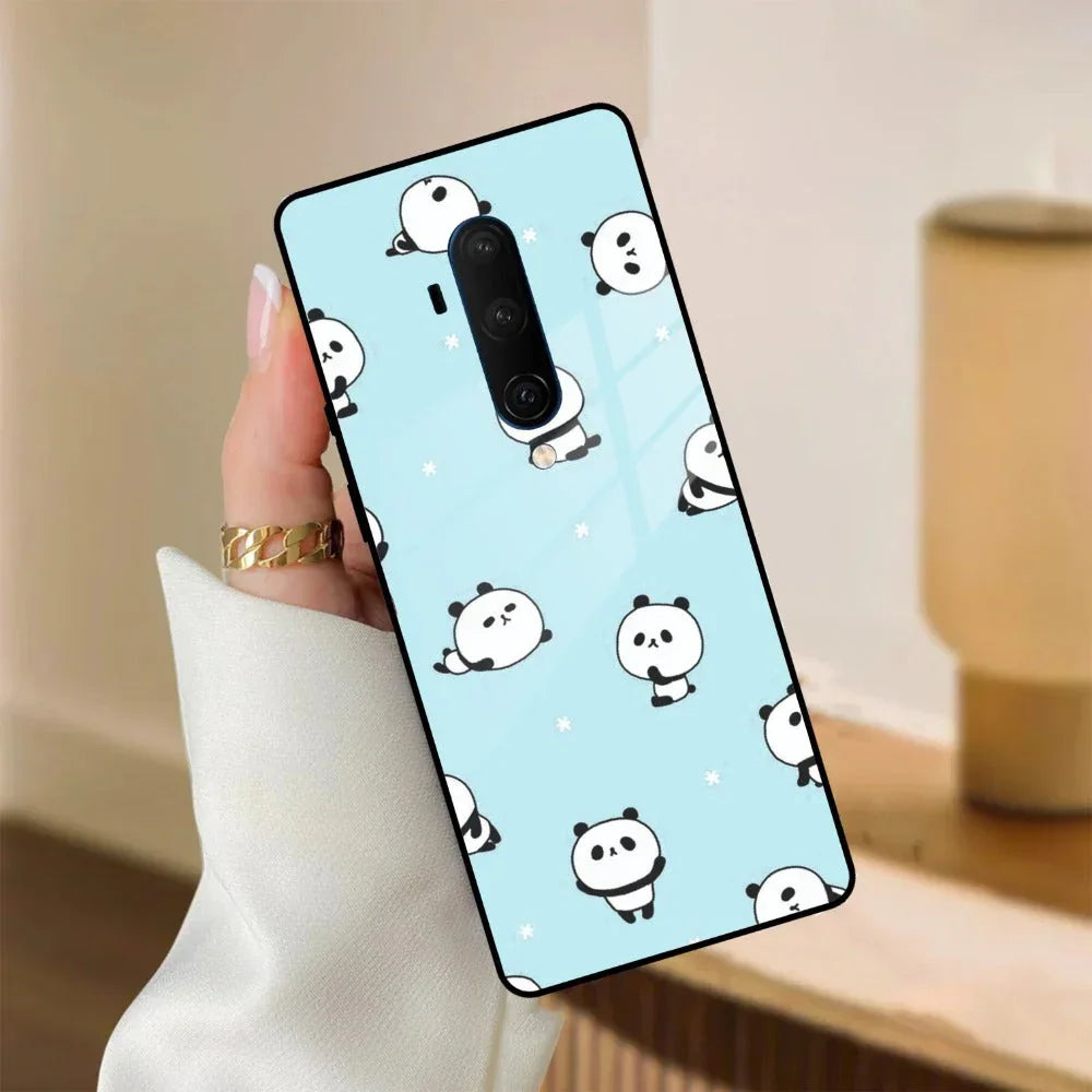 Cute Panda Blue Glass Case Cover For Oneplus - ShopOnCliQ