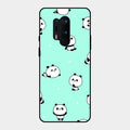 Cute Panda Blue Glass Case Cover For Oneplus 8 Pro
