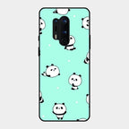 Cute Panda Blue Glass Case Cover For Oneplus 8 Pro