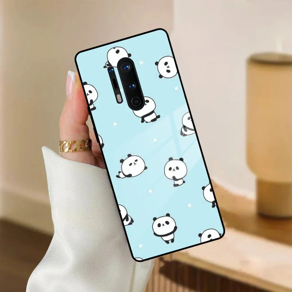 Cute Panda Blue Glass Case Cover For Oneplus - ShopOnCliQ