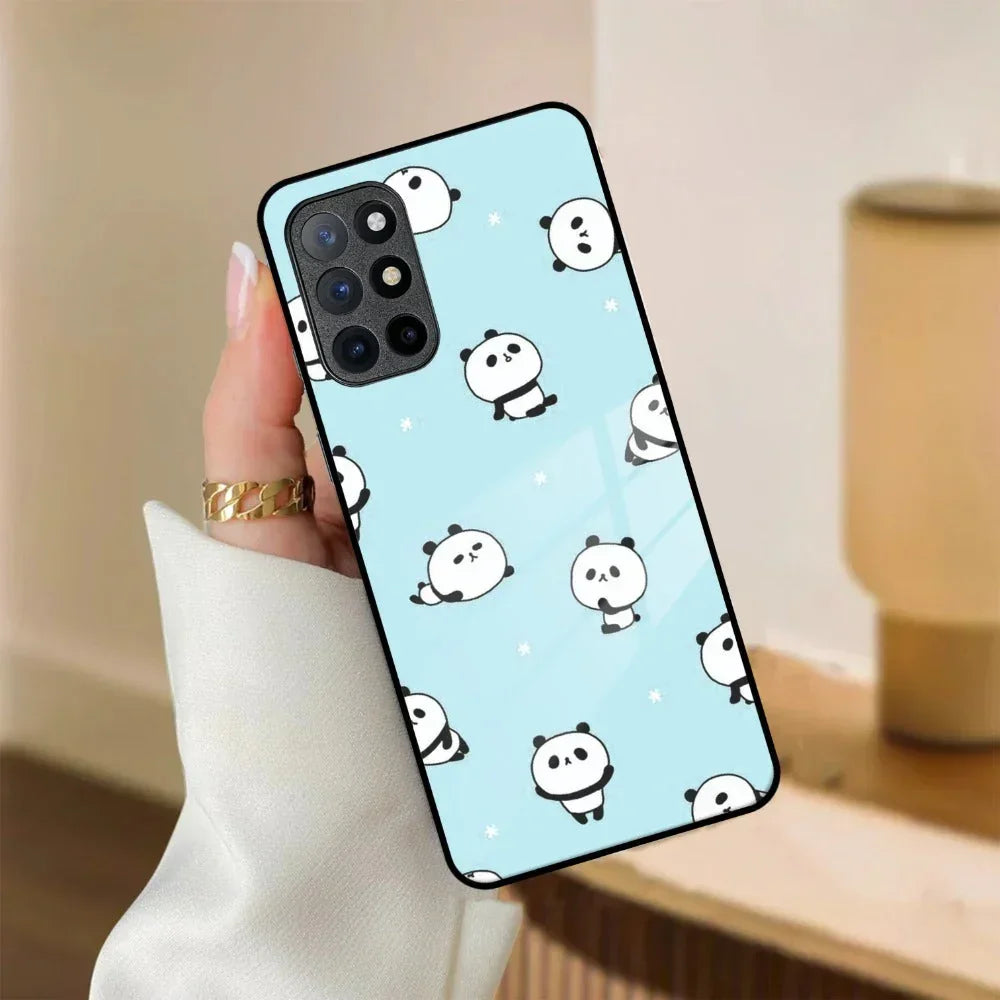 Cute Panda Blue Glass Case Cover For Oneplus - ShopOnCliQ