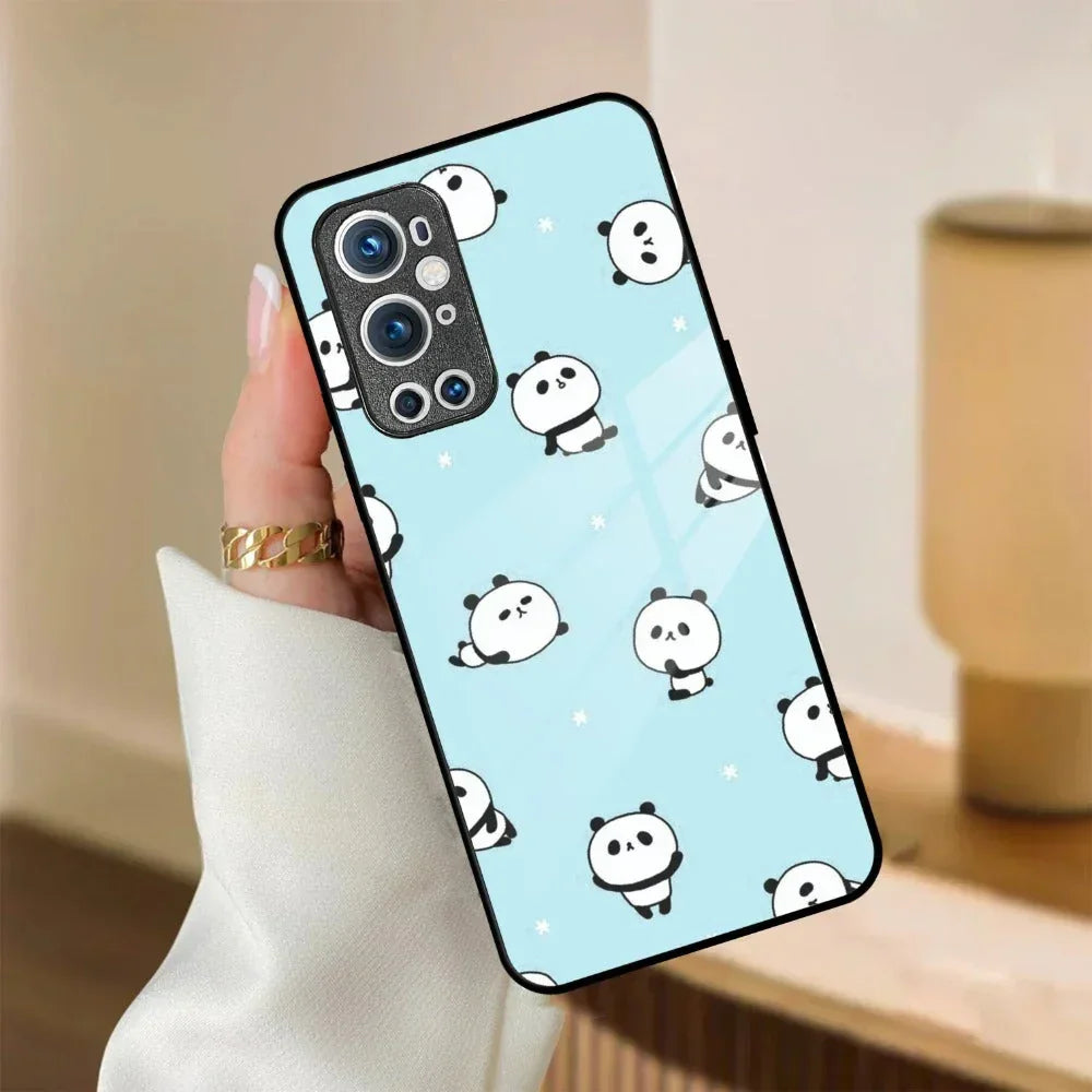 Cute Panda Blue Glass Case Cover For Oneplus - ShopOnCliQ