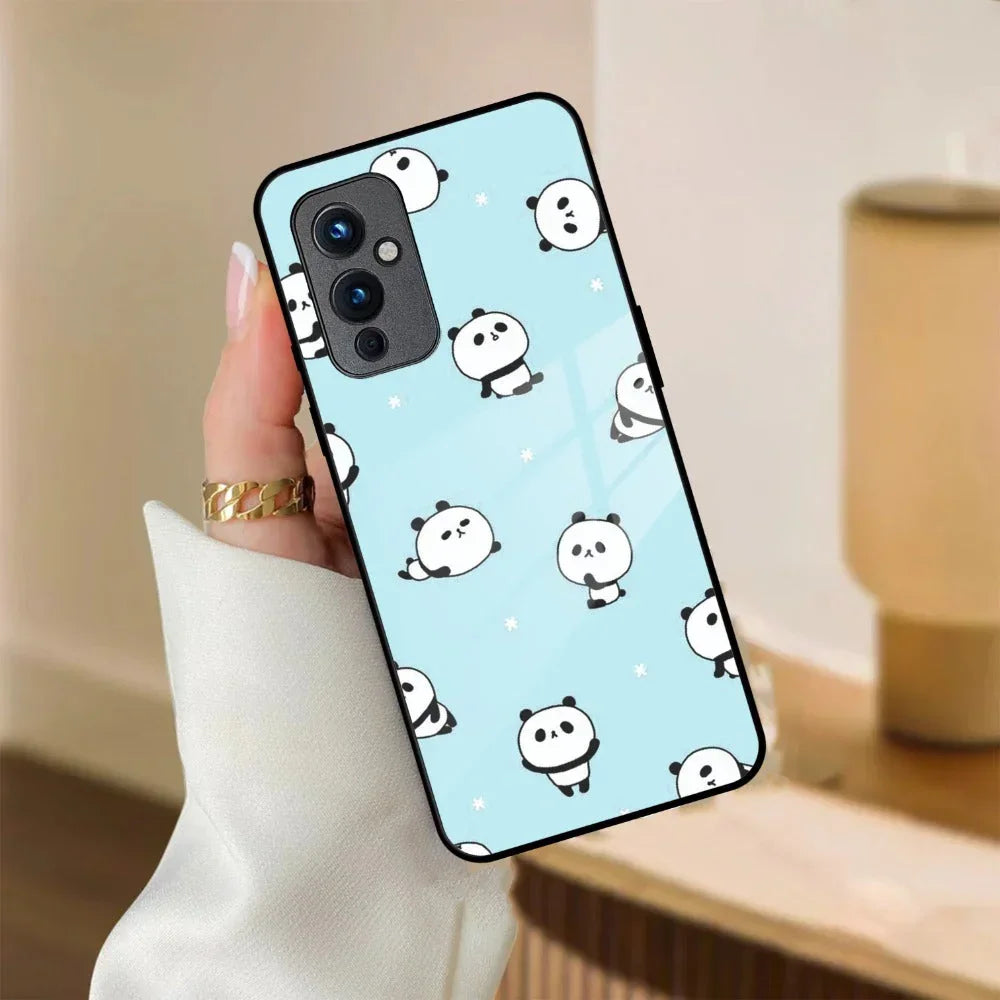 Cute Panda Blue Glass Case Cover For Oneplus - ShopOnCliQ