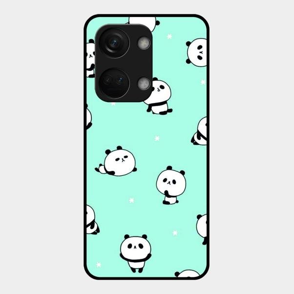 Cute Panda Blue Glass Case Cover For Oneplus Nord 3 5G