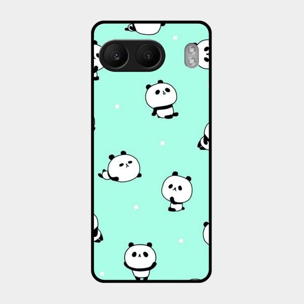Cute Panda Blue Glass Case Cover For Oneplus Nord 4 5G
